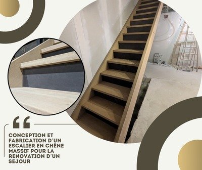 Escalier en chêne massif